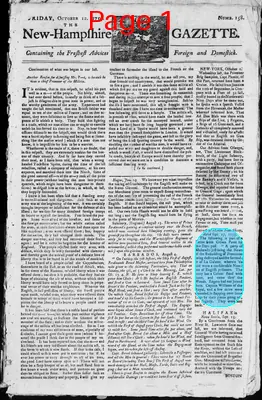 Page thumbnail for The New Hampshire Gazette
