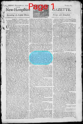 Page thumbnail for The New Hampshire Gazette