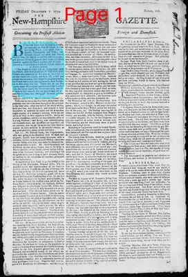 Page thumbnail for The New Hampshire Gazette