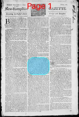 Page thumbnail for The New Hampshire Gazette