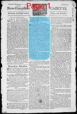 Page thumbnail for The New Hampshire Gazette
