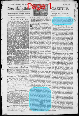 Page thumbnail for The New Hampshire Gazette