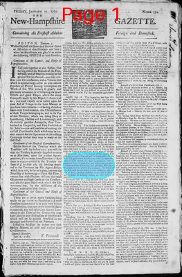 Page thumbnail for The New Hampshire Gazette