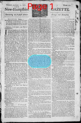 Page thumbnail for The New Hampshire Gazette