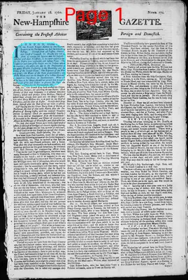 Page thumbnail for The New Hampshire Gazette
