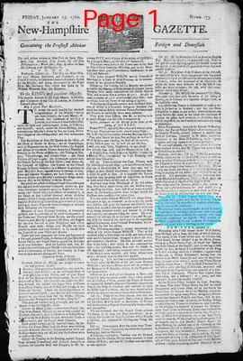 Page thumbnail for The New Hampshire Gazette