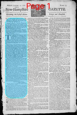 Page thumbnail for The New Hampshire Gazette