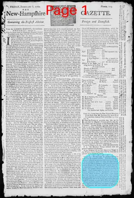 Page thumbnail for The New Hampshire Gazette