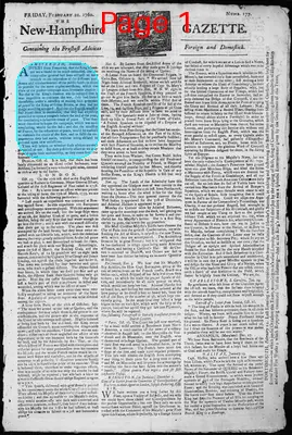 Page thumbnail for The New Hampshire Gazette