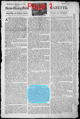 Page thumbnail for The New Hampshire Gazette