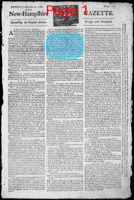 Page thumbnail for The New Hampshire Gazette