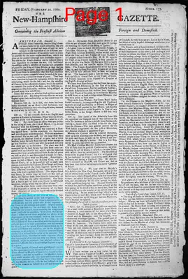Page thumbnail for The New Hampshire Gazette