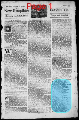 Page thumbnail for The New Hampshire Gazette