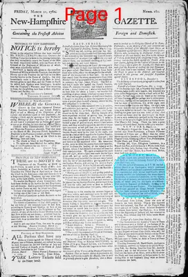 Page thumbnail for The New Hampshire Gazette
