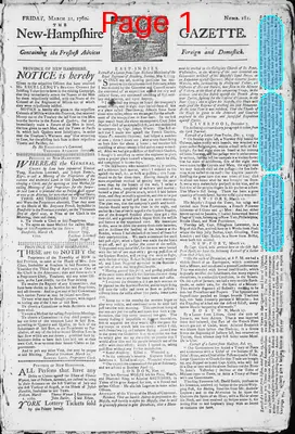 Page thumbnail for The New Hampshire Gazette