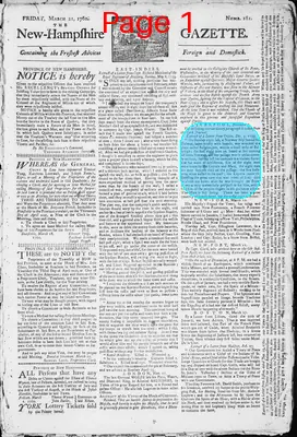 Page thumbnail for The New Hampshire Gazette