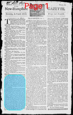 Page thumbnail for The New Hampshire Gazette