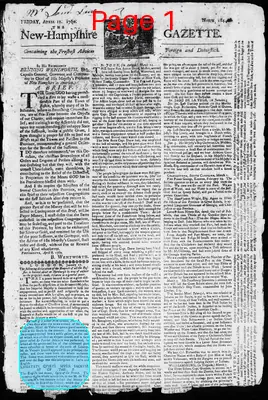 Page thumbnail for The New Hampshire Gazette