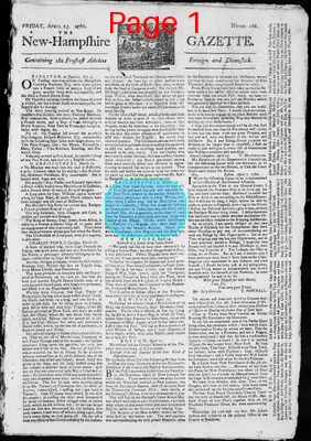 Page thumbnail for The New Hampshire Gazette