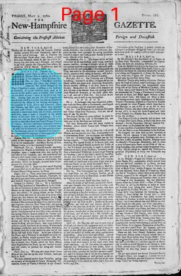 Page thumbnail for The New Hampshire Gazette