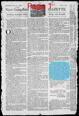 Page thumbnail for The New Hampshire Gazette