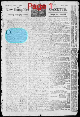 Page thumbnail for The New Hampshire Gazette