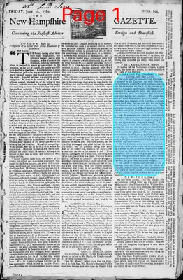 Page thumbnail for The New Hampshire Gazette
