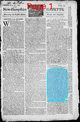 Page thumbnail for The New Hampshire Gazette