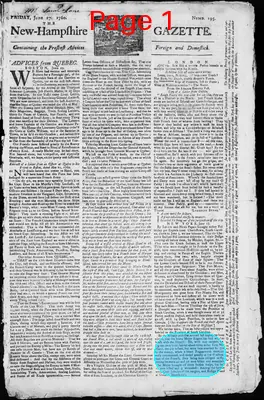 Page thumbnail for The New Hampshire Gazette