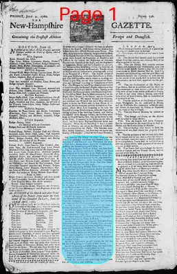 Page thumbnail for The New Hampshire Gazette