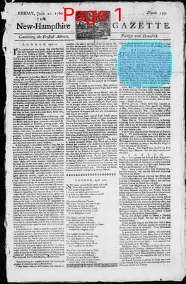 Page thumbnail for The New Hampshire Gazette