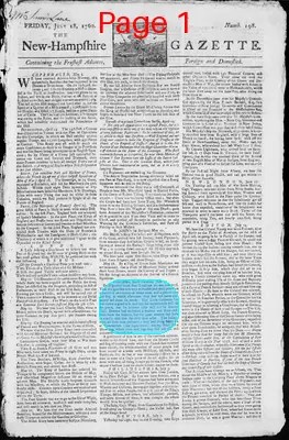 Page thumbnail for The New Hampshire Gazette