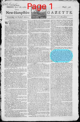 Page thumbnail for The New Hampshire Gazette