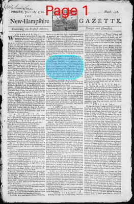 Page thumbnail for The New Hampshire Gazette