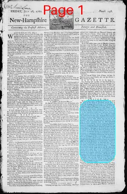 Page thumbnail for The New Hampshire Gazette