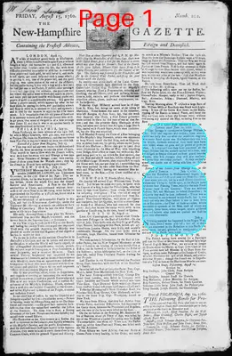 Page thumbnail for The New Hampshire Gazette