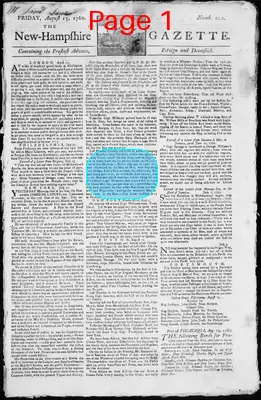 Page thumbnail for The New Hampshire Gazette