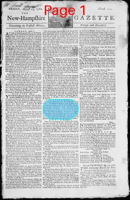 Page thumbnail for The New Hampshire Gazette