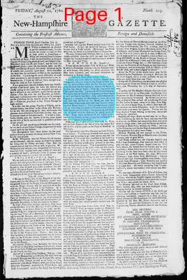 Page thumbnail for The New Hampshire Gazette