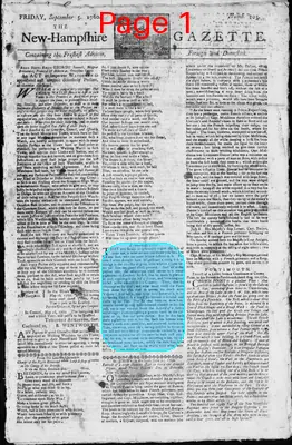 Page thumbnail for The New Hampshire Gazette