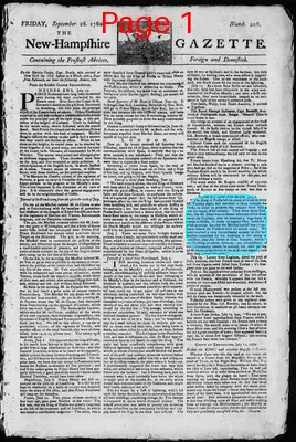 Page thumbnail for The New Hampshire Gazette