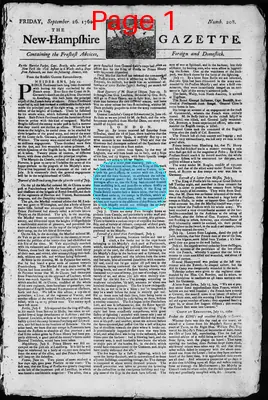Page thumbnail for The New Hampshire Gazette