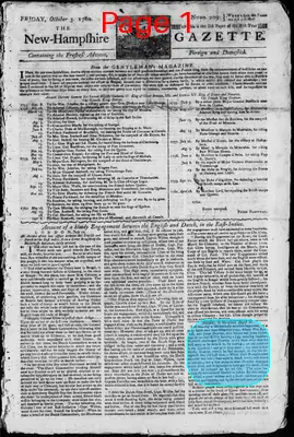 Page thumbnail for The New Hampshire Gazette