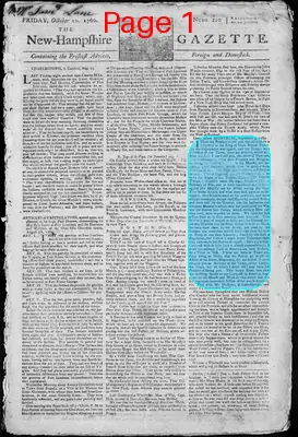 Page thumbnail for The New Hampshire Gazette