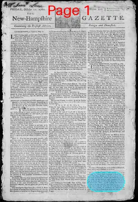 Page thumbnail for The New Hampshire Gazette