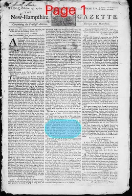 Page thumbnail for The New Hampshire Gazette