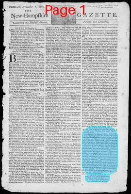 Page thumbnail for The New Hampshire Gazette