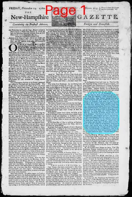 Page thumbnail for The New Hampshire Gazette