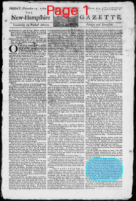 Page thumbnail for The New Hampshire Gazette
