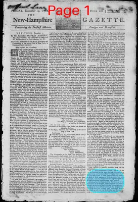 Page thumbnail for The New Hampshire Gazette